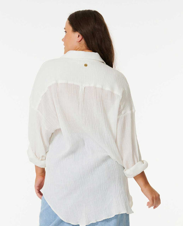 Premium Linen Long Sleeve Button Through Shirt