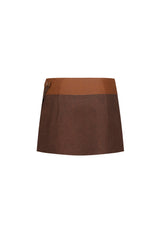 Nueve Mini Skirt in Chocolate