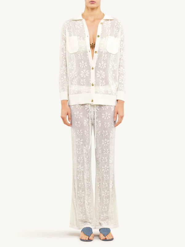 DELILAH CROCHET PANT IN SALT