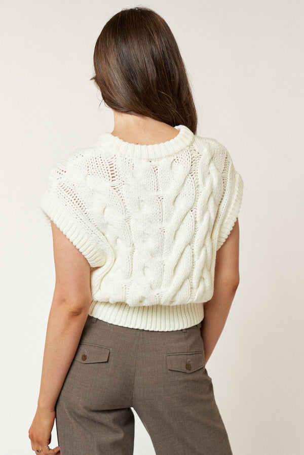 Study Abroad Sweater Vest in Ivory