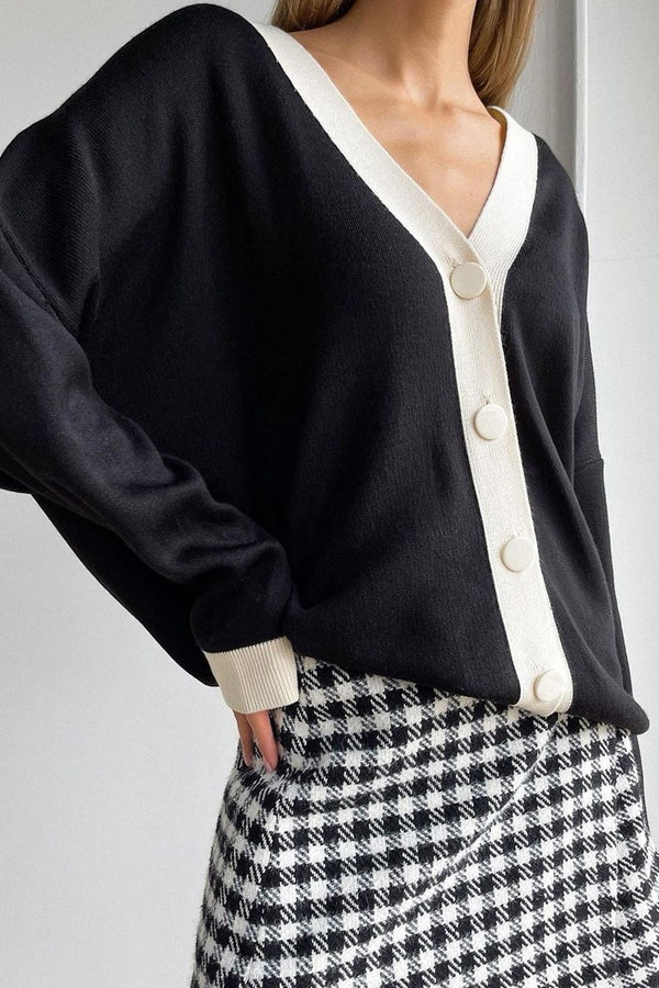 Study Block Cardi in Black