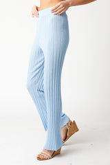 Ribbed Pant in  Sky Blue