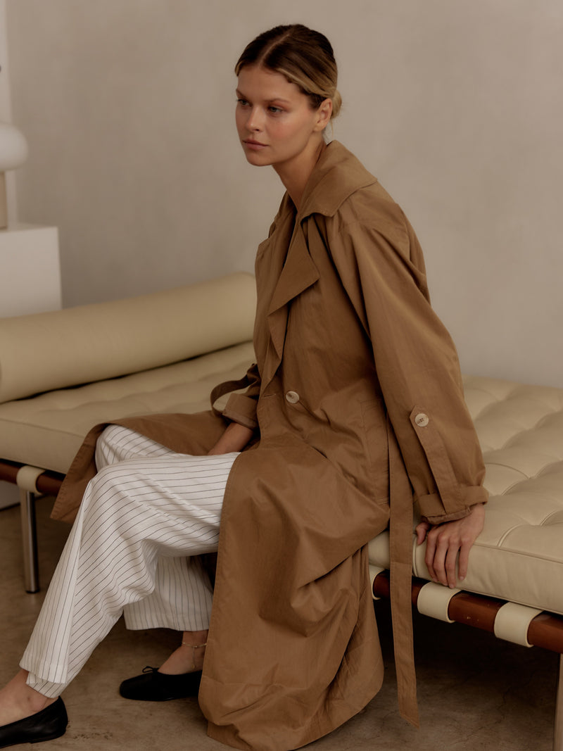 The Janie Coat in Khaki