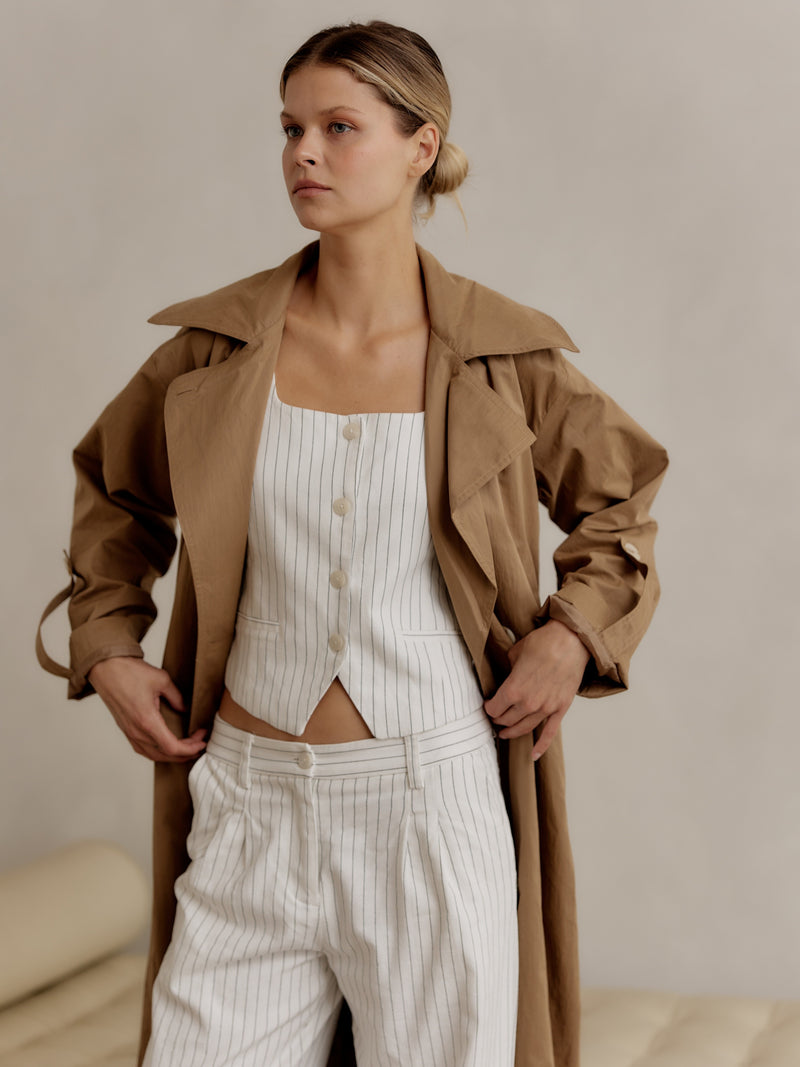 The Janie Coat in Khaki