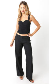 Office Siren Pant in Black Stripe