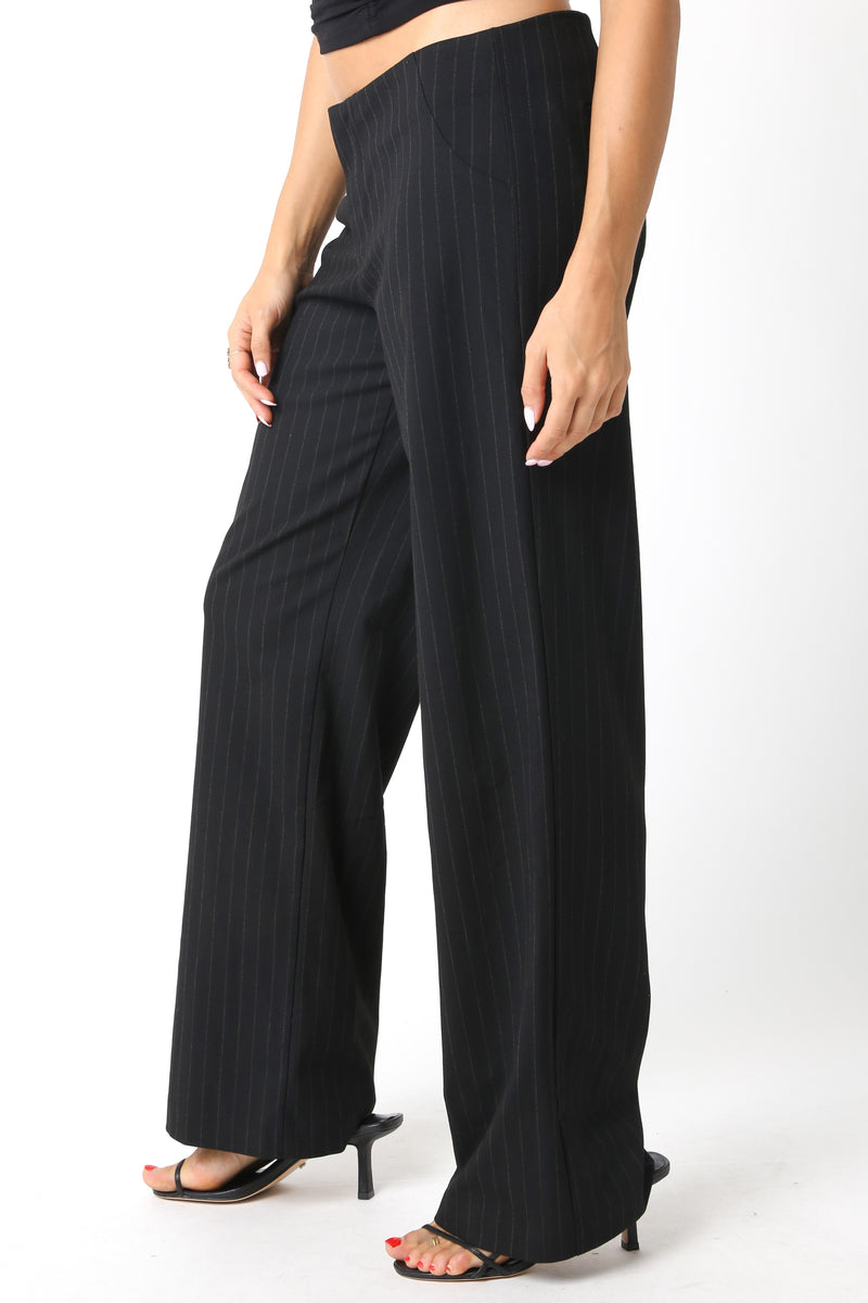 Office Siren Pant in Black Stripe