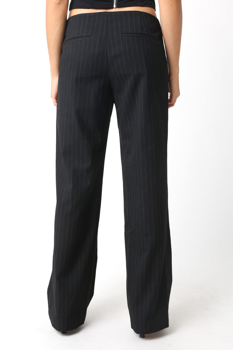 Office Siren Pant in Black Stripe