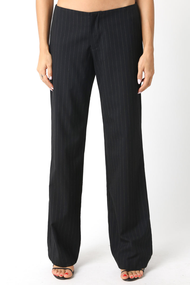 Office Siren Pant in Black Stripe