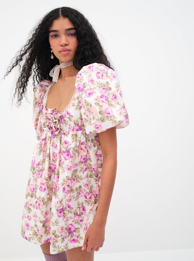 Milani Mini Dress in White Multi