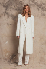 Camille Coat in White