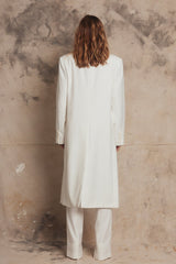 Camille Coat in White