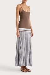 CITARA MAXI DRESS IN PALE BLUE STRIPE