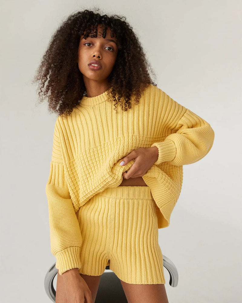 Delčia Organic Cotton Sweater in Yellow