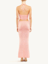 CAROLINA SKIRT IN PEACH SEQUIN