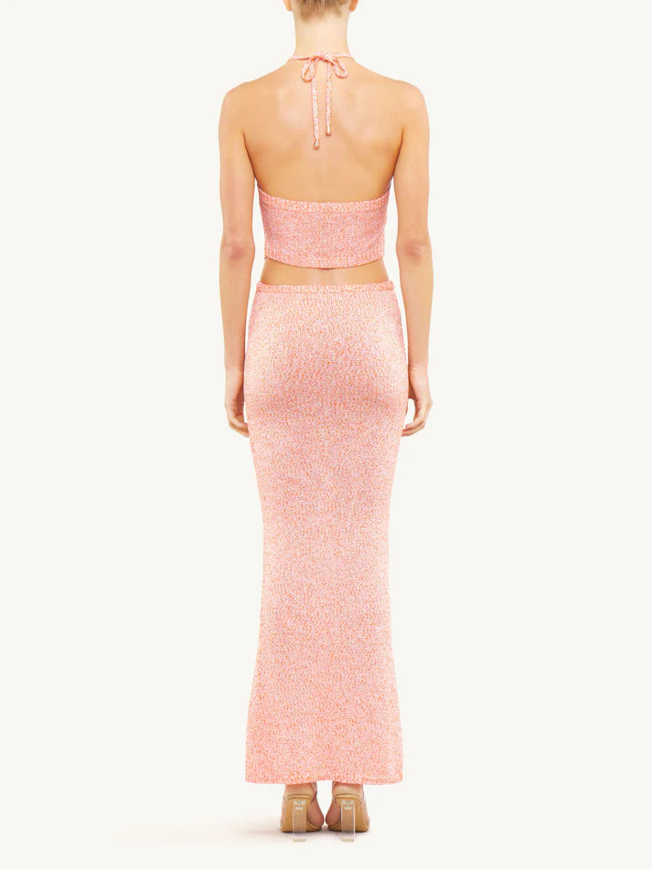 CAROLINA SKIRT IN PEACH SEQUIN