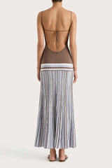 CITARA MAXI DRESS IN PALE BLUE STRIPE