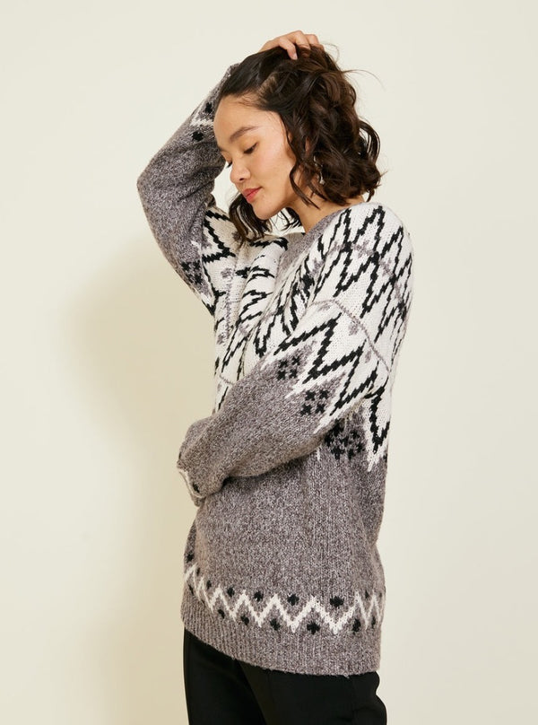 Apres Sweater in Grey Multi