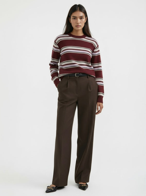 BORROWED FROM THE BOYS IN BURGUNDY STRIPE