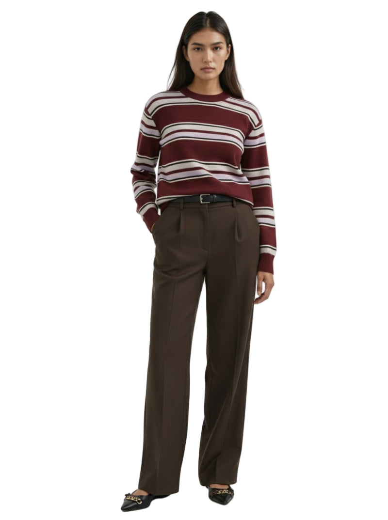 BORROWED FROM THE BOYS IN BURGUNDY STRIPE