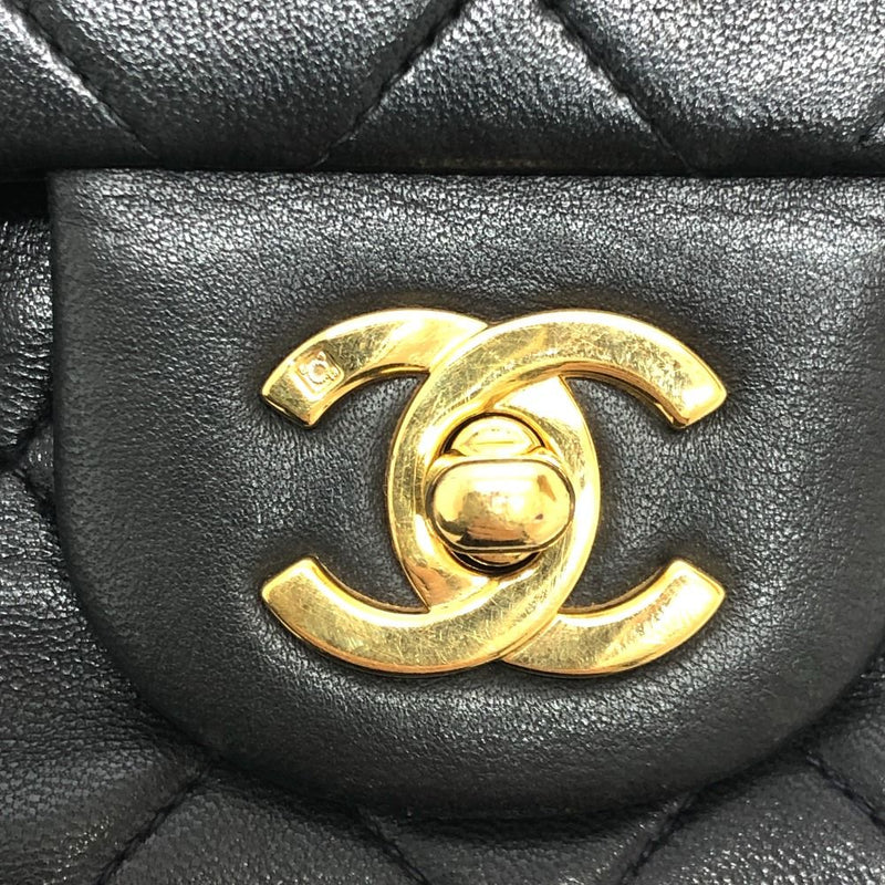 Chanel Lambskin Quilted Medium Double Flap Black