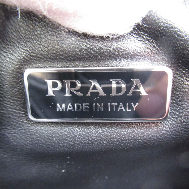 Prada Padded Shoulder Bag Black Leather