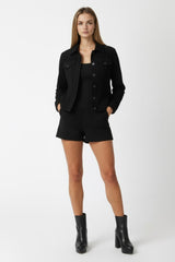 90'S SUEDE SHORT IN BLACK