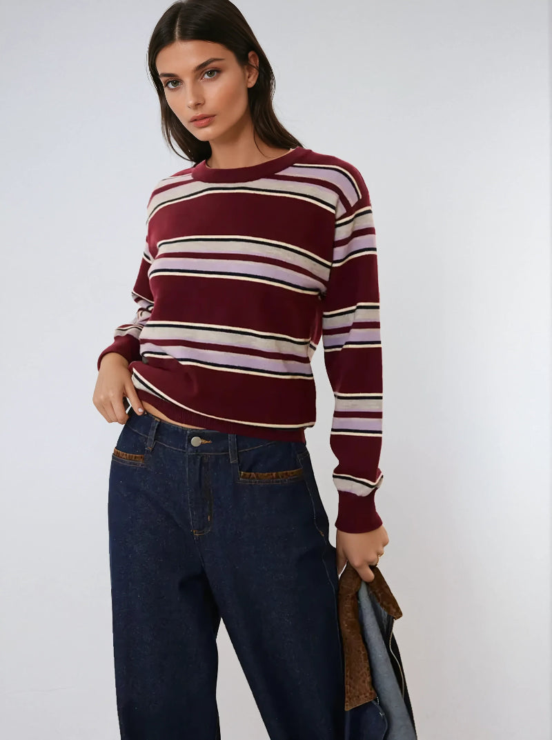 BORROWED FROM THE BOYS IN BURGUNDY STRIPE