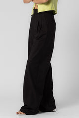 Pleated Trouser Pant in Black