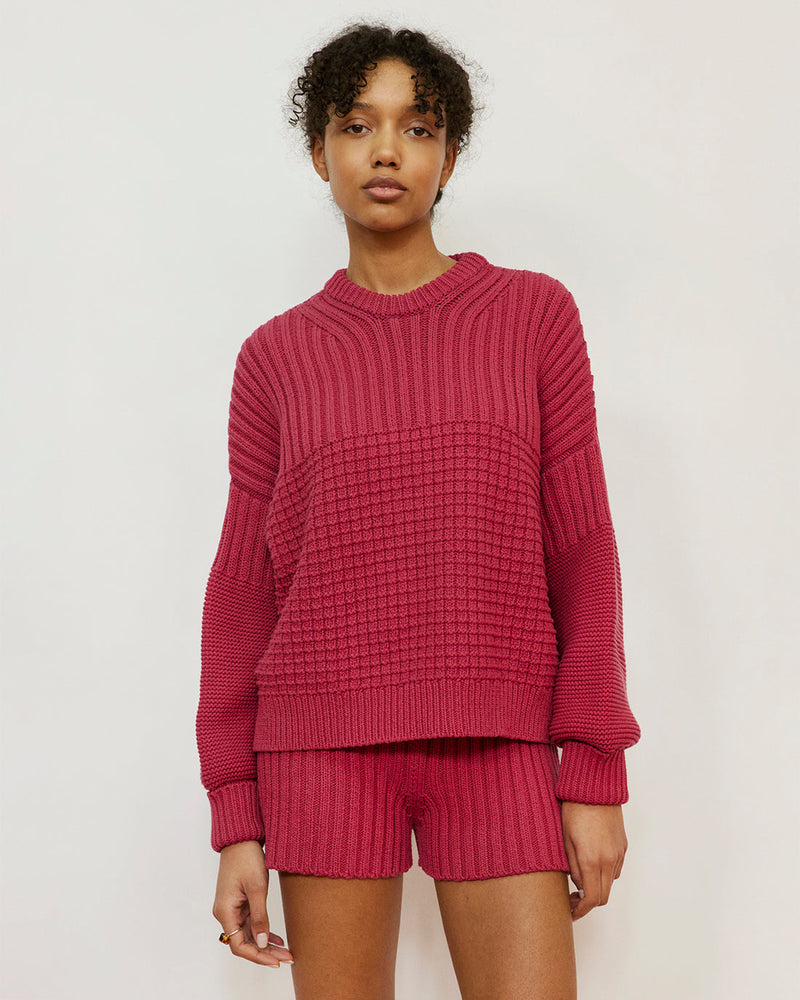 Delčia Cotton Sweater in Rhubarb