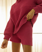 Delčia Cotton Sweater in Rhubarb