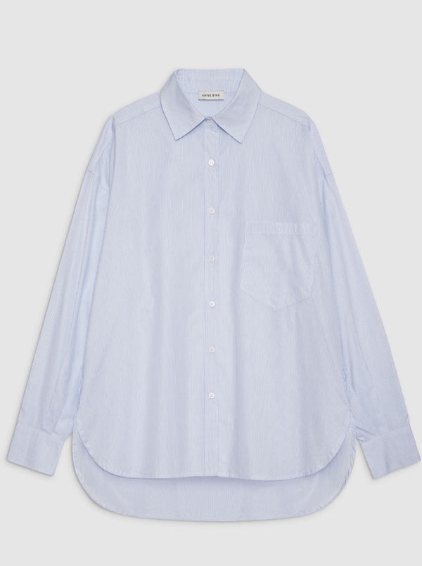 Chrissy Shirt in Blue And White Stripe