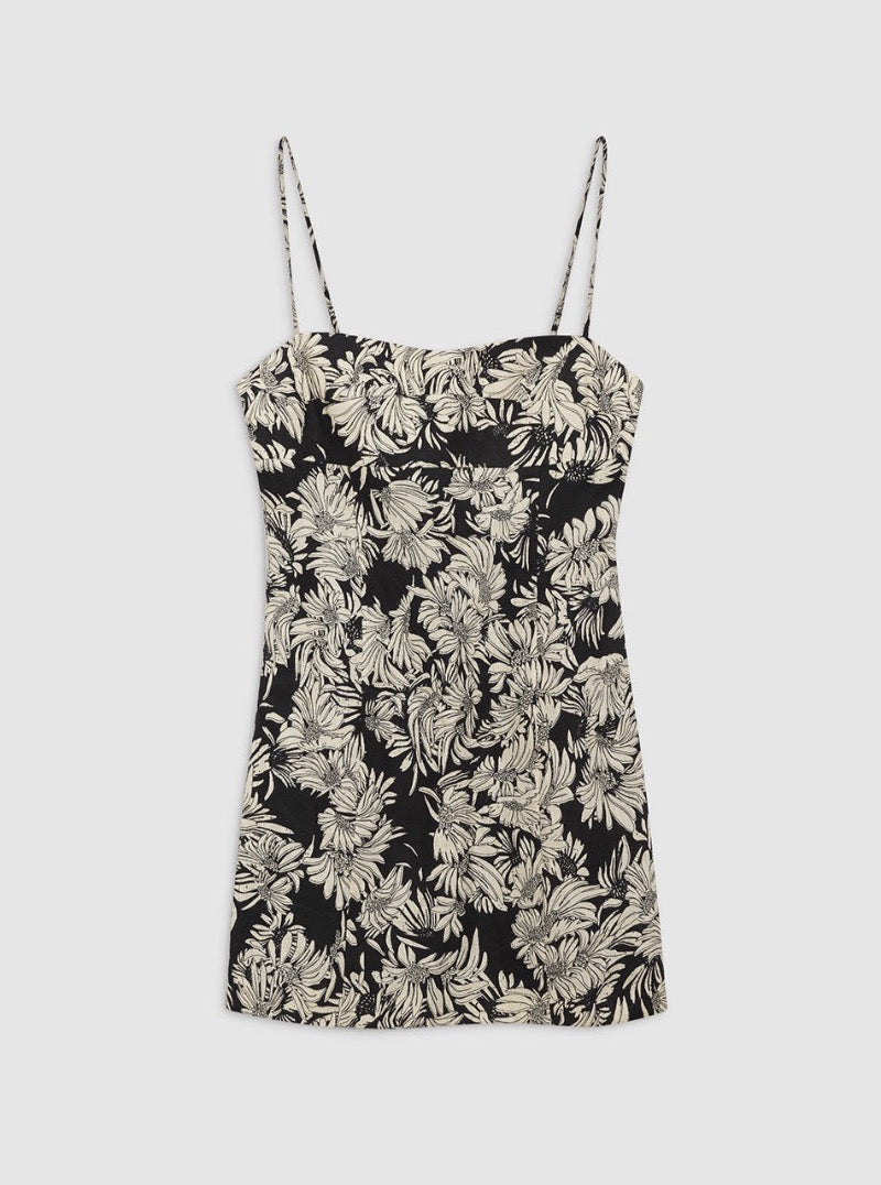 Keiran Dress in Black Floral Print
