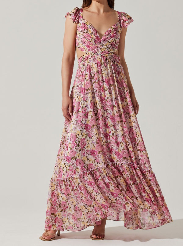 Primrose Dress in Pink Multi