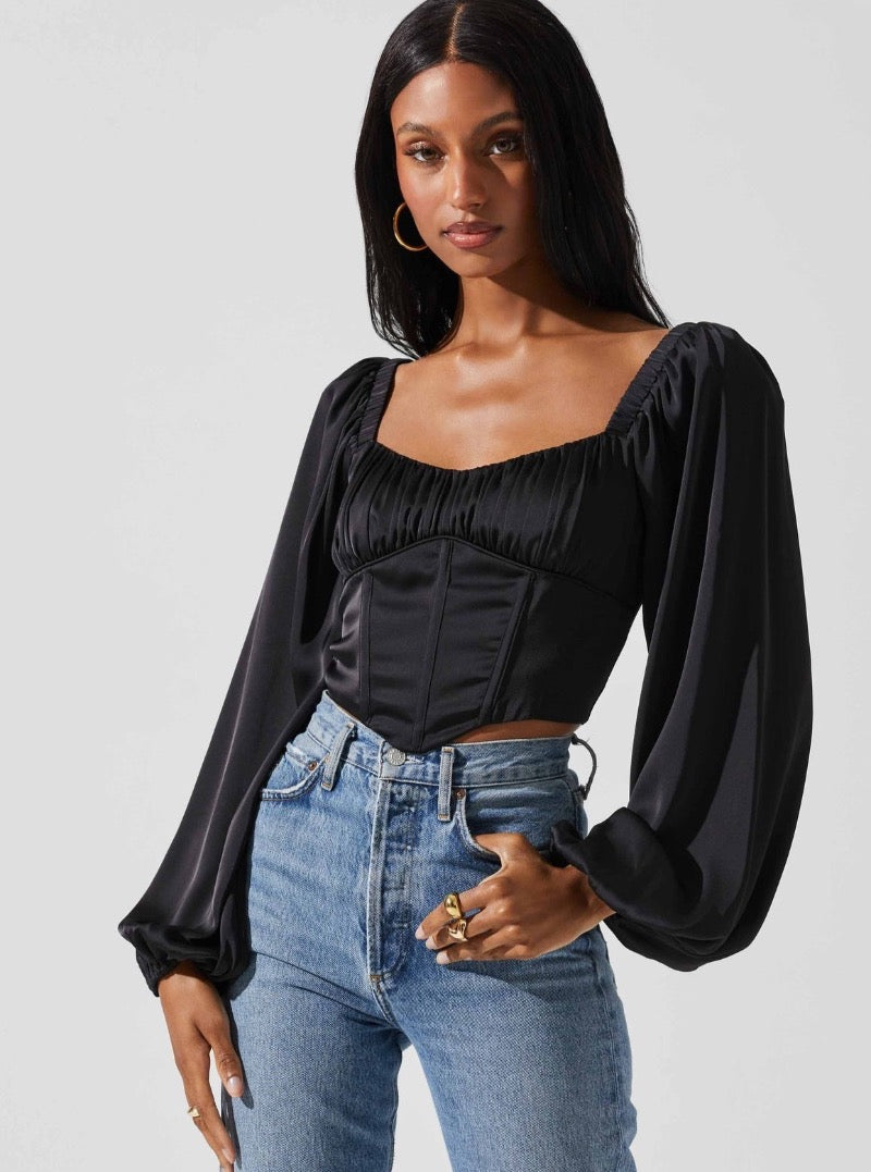 Penny Top in Black