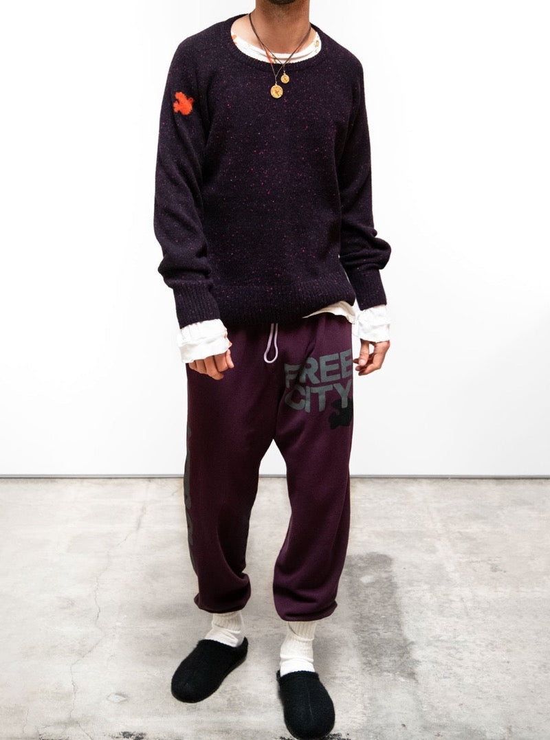 SUPERYUMM OG FREECITY LETSGO sweatpant in eggplant