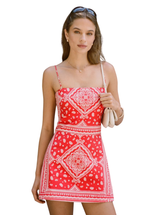AVANI SKORT ROMPER IN RED MONTANA