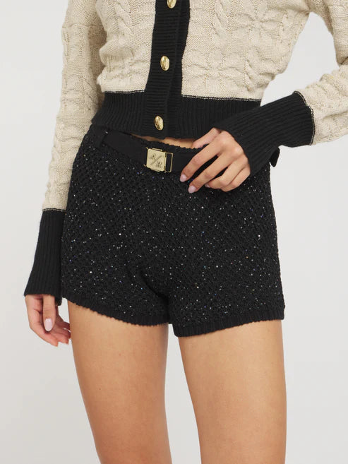 Grace Sequined Short in Black