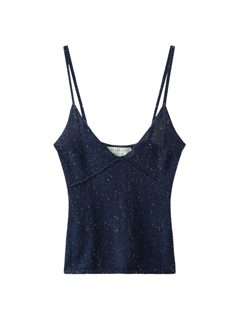 CAROLINA CAMISOLE IN NAVY SEQUIN