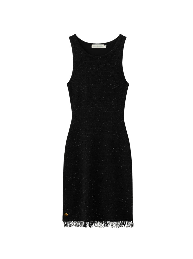 NATALIA MINI DRESS IN BLACK SEQUIN