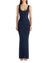 ANA DRESS IN NAVY SEQUIN