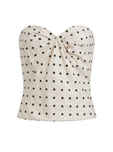 SOHO TOP IN BEIGE BLACK