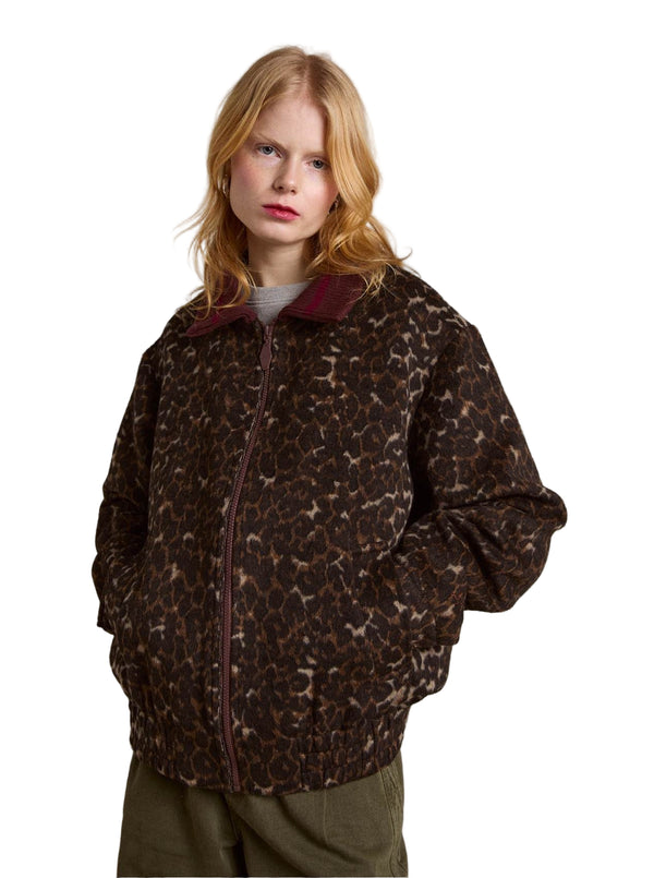 PIXIE WOOL BOMBER IN LEOPARD