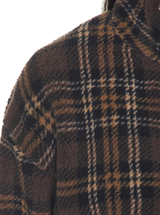 LEONA SHERPA IN CHOCOLATE BAR PLAID