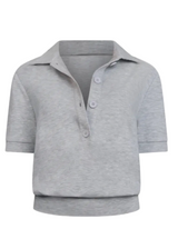 CINCHED POLO IN GRAY