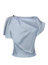 DRAPE TOP IN SKY BLUE