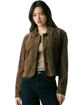 HIGH COLLAR JACKET-DOUBLE ESPRESSO