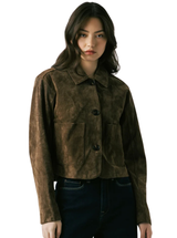 HIGH COLLAR JACKET-DOUBLE ESPRESSO