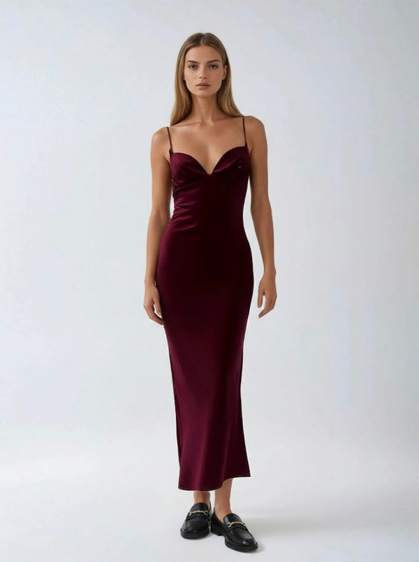 MERLOT MUSE DRESS IN WINE