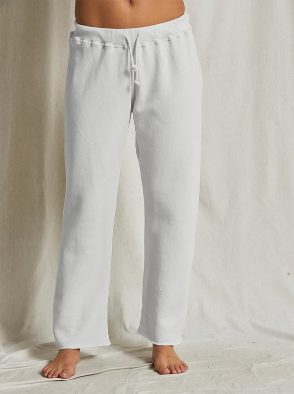 COLLINS STRAIGHT LEG SWEATPANT IN WHITE