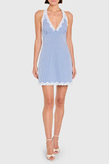LILYA DRESS BLUE WHITE